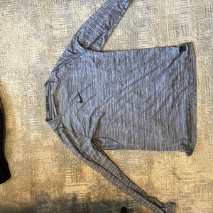 Long Sleeve Nike Pro Shirt (Grey, Large)